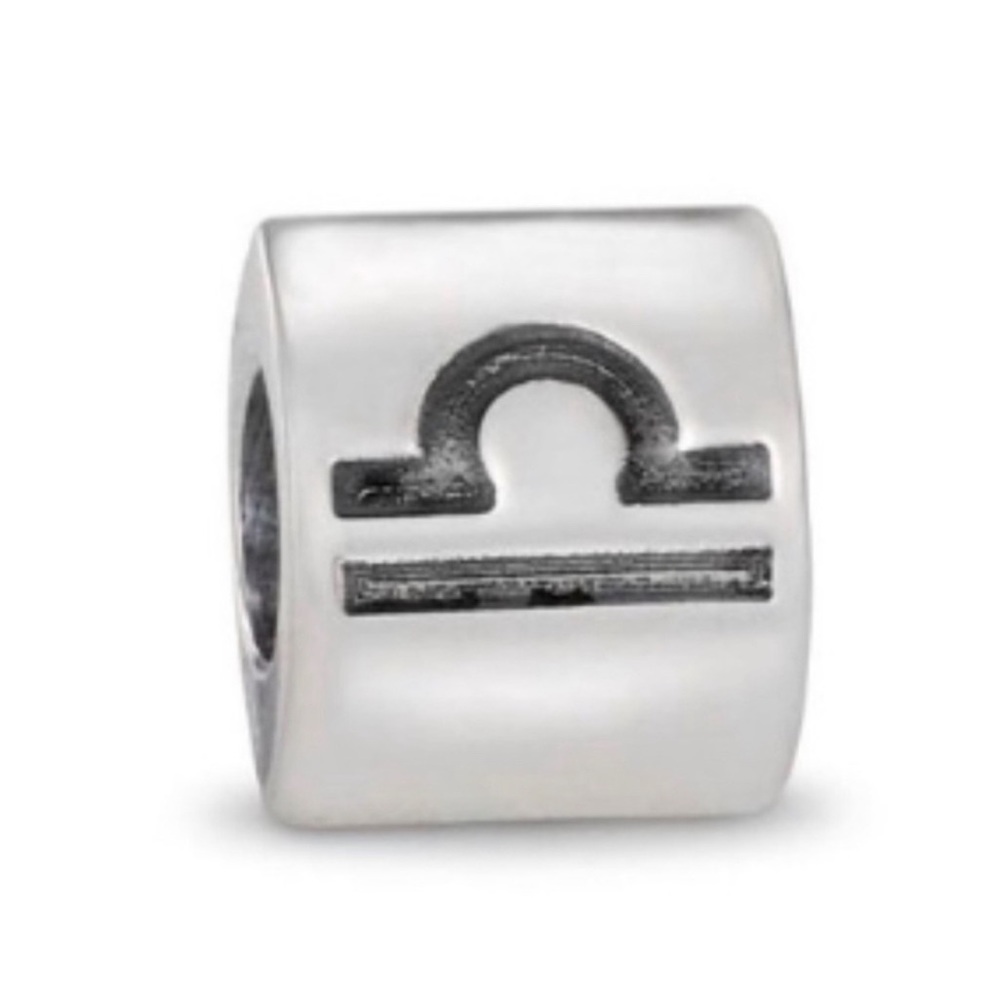 Retired Sterling Silver Libra Zodiac Sign Pandora Charm